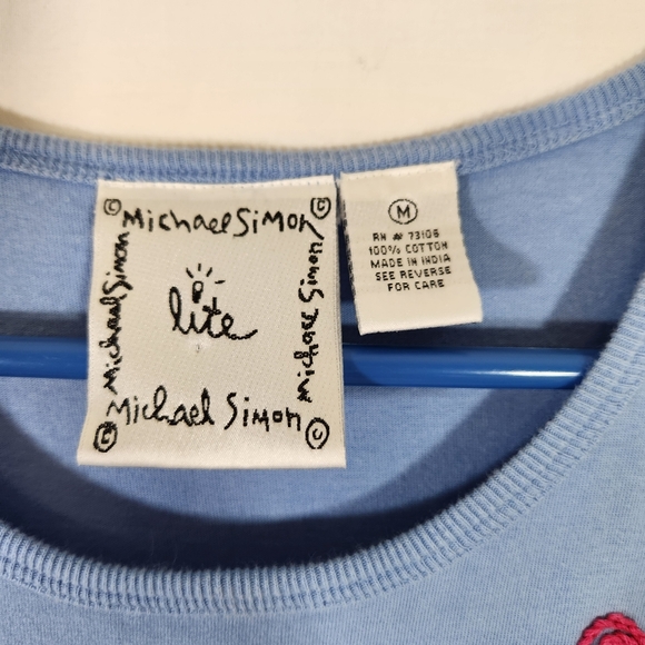 michael simon lite tank maxi dress nautical beach coastal grandma resortwear med - Picture 4 of 11